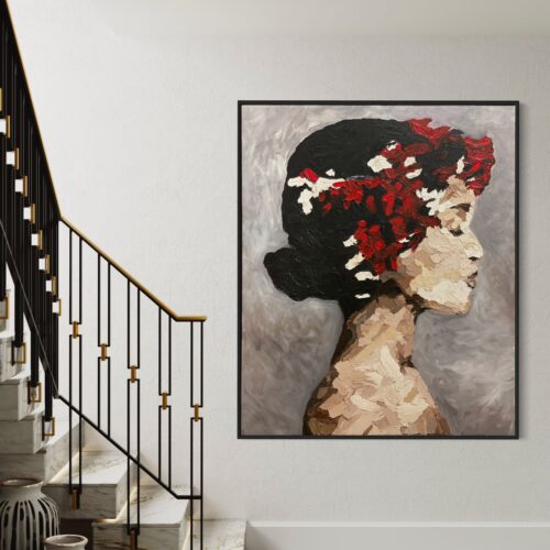 Red Girl Painted Tableaux