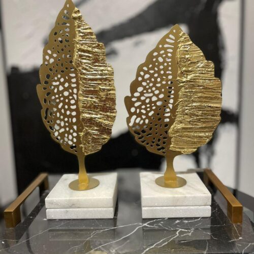 Marble Gold Leaves Set ( 2P )