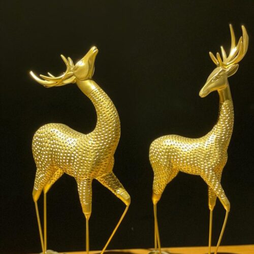 Gold Gazelle Set Antique